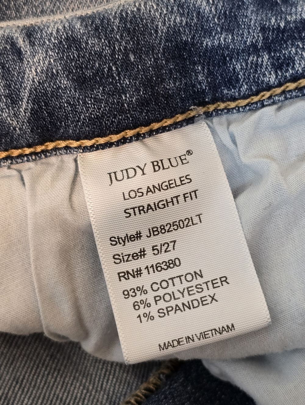 Judy Blue High Rise 90's Straight Fit Jeans In Light Wash JB82502 5/27 - Picture 7 of 15
